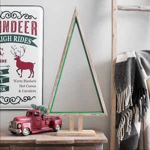 Kirklands Green Wooden Christmas Tree